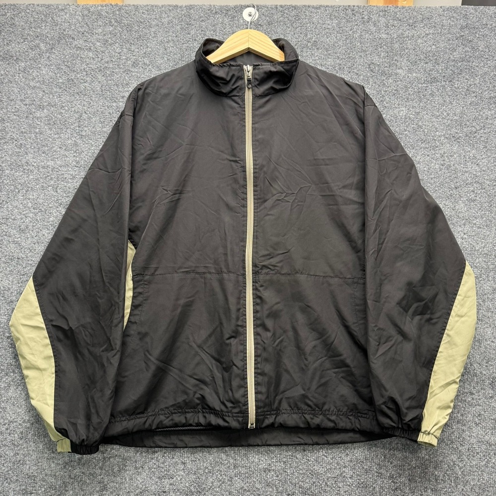 Vantage Track Jacket Men's Size M Black Full Zip Lightweight Athletic Outerwear